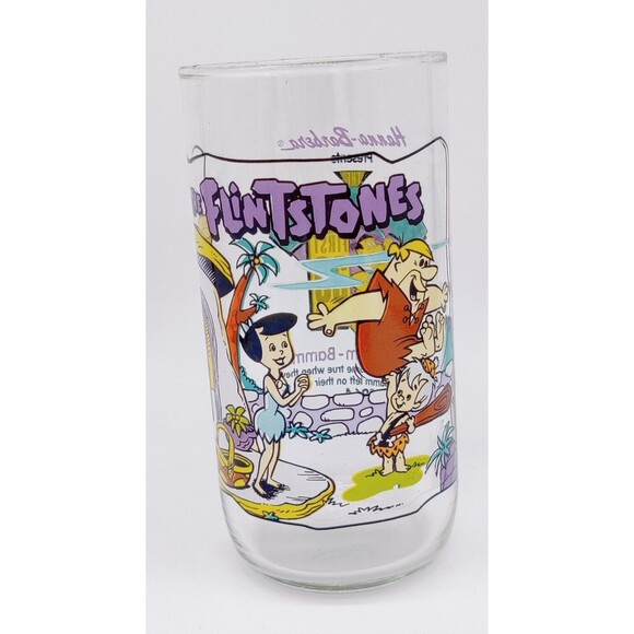 Vintage 1991 Hardees Flintstones The First 30 Years Glass Little Bamm-Bamm Anniv - Picture 5 of 12
